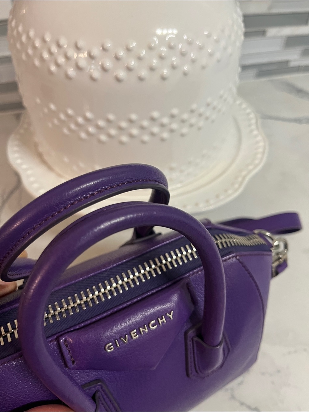 Givenchy Purple Antigona Mini Satchel - Picture 2 of 10